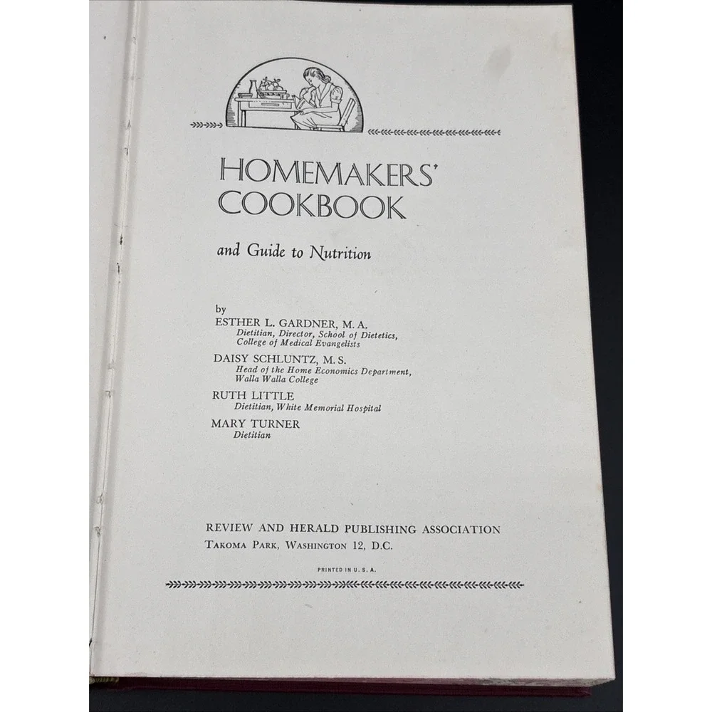 Vintage 1946 Homemakers' Cookbook and Guide to Nutrition HC First Ed 1st Print